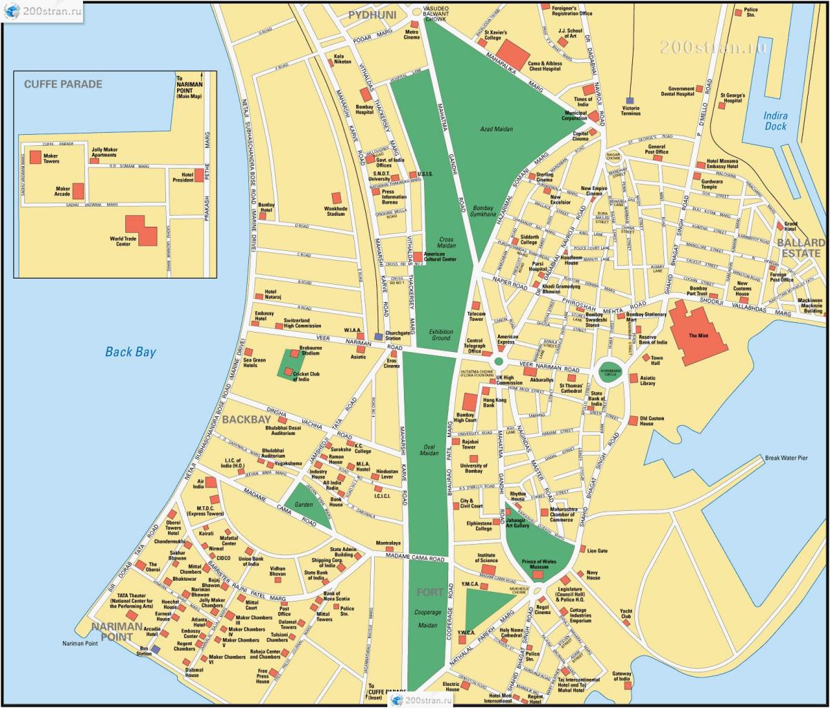 مومباي - خريطة شوارع بومباي