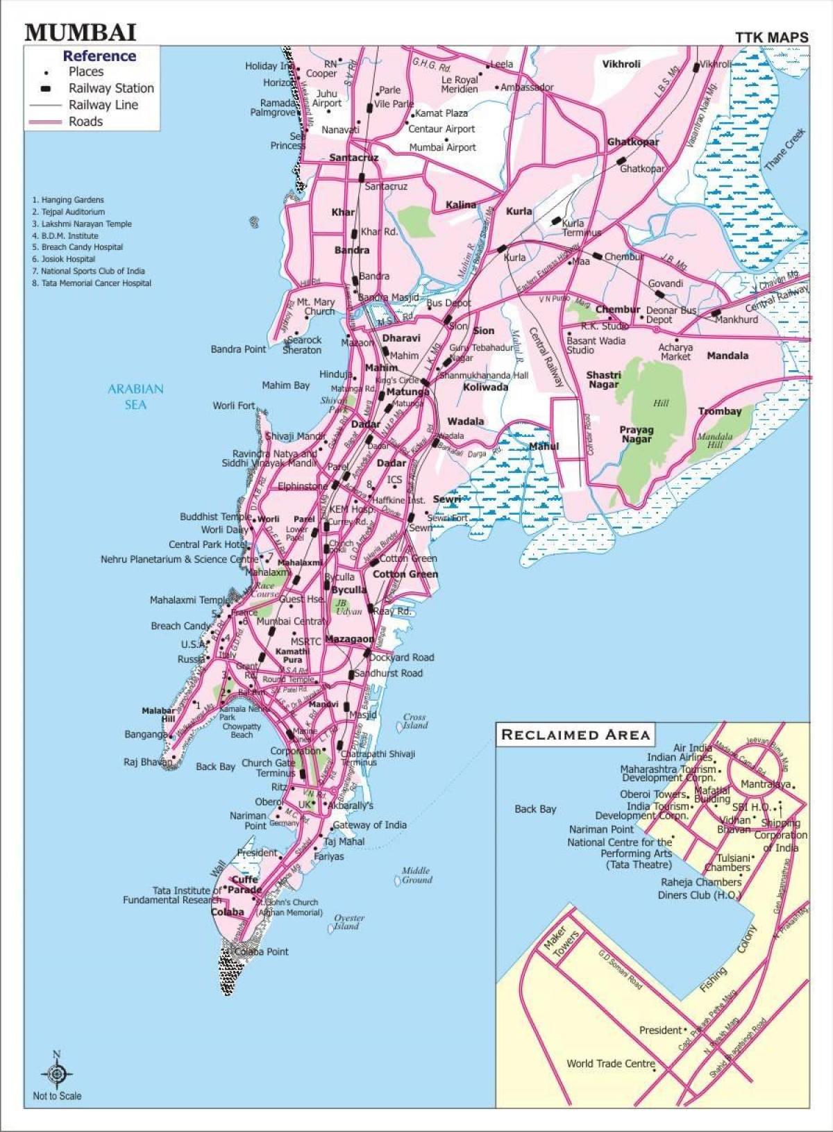 مومباي - خريطة النقل بومباي